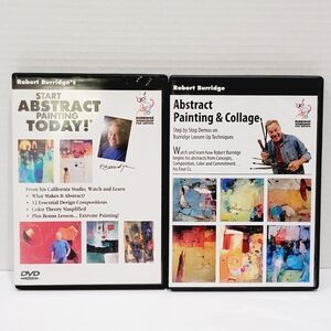 Robert Burridge's DVD Lot Of 2 Start Abstract Painting Today Painting & Collage